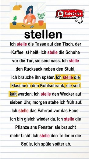 Deutsch lernen mit „stellen“ im Alltag | A1–B1