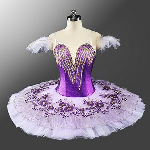 [Hot Item] Professional Customized Stage Wear Adult Competition Purple Tutu Ballet Costume Dance