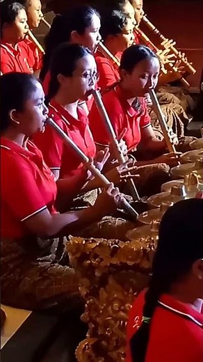 Balinese Suling Bamboo Flute Gamelan Orchestra Musik at Gianyar Bali Indonesia #bali #budaya #musik