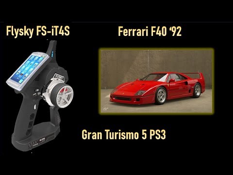 Flysky IT4S RC Controller vs Ferrari F40 '92 - Gran Turismo 5 PS3 - RC Controller Gameplay (POV)