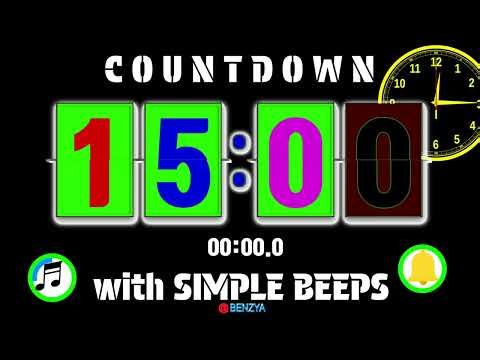 flipclock 15:00~00:00 countdown timer alarm🔔