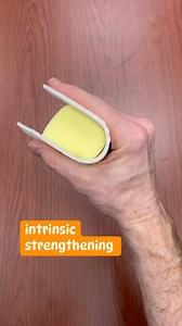 Hand Therapy Academy | Lumbrical Strengthening ✋ . A great tool for lumbrical strengthening and intrinsic weakness. A scrap piece of thermoplastic material was... | Instagram
