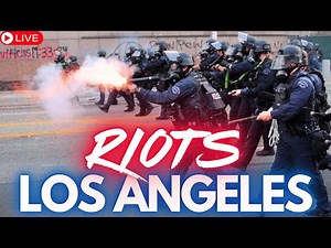 RIOTS!! Protesters. ICE FACILITY! Police. CHAOS! Los Angeles. LIVE.