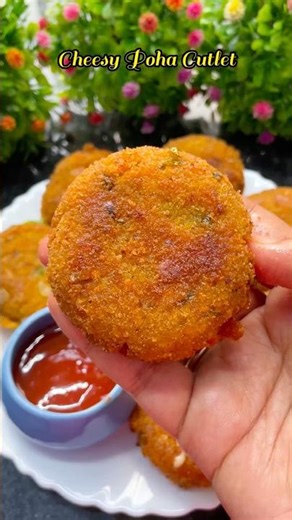 Poha Cutlet🌼#shortvideo #viralvideo #trendingshorts #snacks #recipe #cooking #food #snacksrecipe