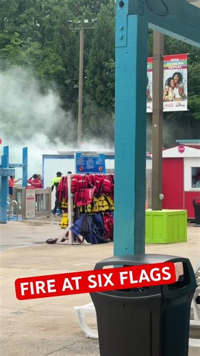 FIRE AT SIX FLAGS WHITE WATER OPENING DAY!