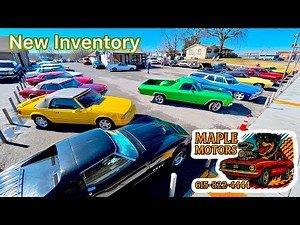 CLASSIC CARS 4-SALE MAPLE MOTORS 2/16/26 NEW Inventory Hotrods Nashville TN "UPDATE" Muscle Cars