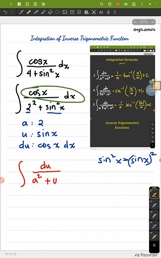 Integration of Inverse Trigonometric Function #fyp #engineering #calculus #integralcalculus #math