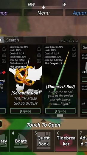 Getting the seraphic rod in #fisch