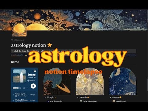 free notion template | astrology notion timelapse