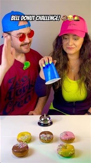 Bell Donut Challenge Made Me Laugh So Hard 😂🍩 #challenge#funny #donut #shorts #food #asmr #games