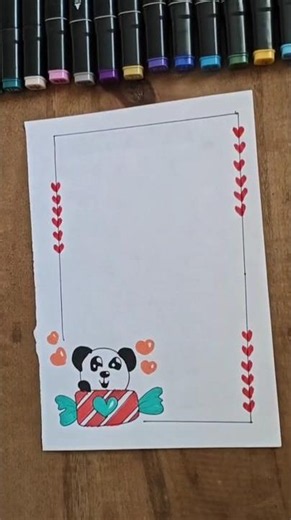 Easy Cute Boarder Design For Project Work Front Page Boarder Design #ytshorts #ytviral #yt