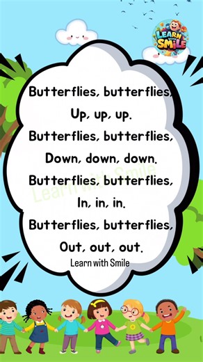 English poem | Butterflies 🦋 | English Poem for Kids | Poem in English for Kids | Poems | Kids Poems