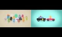 Mix of 2 videos from youtube : dumb ways to die twoparison V2