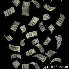 Raining money on Make a GIF