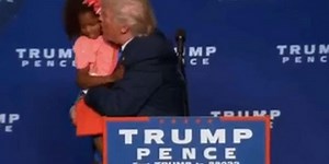 Donald Trump tried to kiss a little girl at a rally and it went incredibly badly