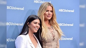 Kourtney Kardashian filmed her kids doing gymnastics in front of a giant nude photo of Khloé Kardashian | InStyle
