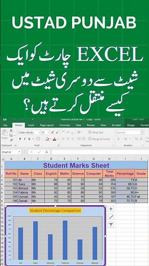 Excel Chart کو ایک Sheet سے دوسری Sheet میں کیسے Move کریں؟ | Dashboard Tutorial in Urdu