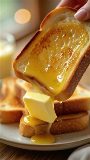 ASMR Butter Melting on Toast – Sizzle & Spread #asmr #food