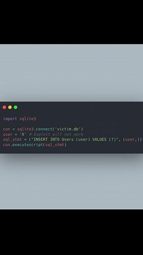 Tip against SQL injection #Shorts
