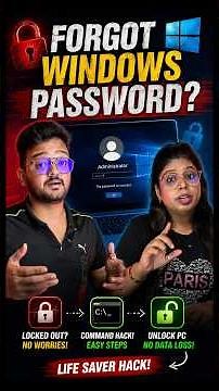 Forgot Your Windows Password? Reset It Free (No Data Loss) #WindowsTips #PasswordReset #TechHacks