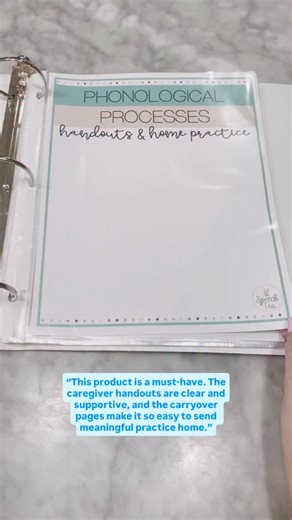 Speech Therapy Resources on Instagram: "(Before you swipe, comment PROCESS down below to get this for 50% off!!) Raise your hand if you love a good handout! 🙋🏻‍♀️ It’s time to get those phonological process goals out of the speech room and into real talk at home! 🙌 I love using my Phonological Processes Handouts + Home Carryover Activities to make this happen! This pack gives you done-for-you handouts + practice slips that make carryover easier for parents & caregivers — perfect for sending h