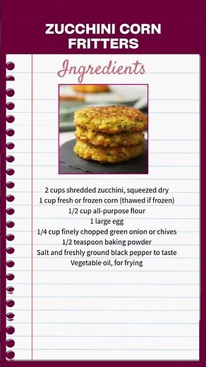 Zucchini Corn Fritters