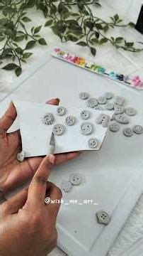diy clay charm buttons tutorial 🩷 #diy #clayart #airdryclay #claycraft #shorts #viraldiy #clayideas