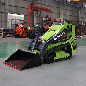 [Hot Item] Derette Xc1100 Stand on Mini Skid Steer Loader Cheap Home Farm Use Kubota 25HP Diesel Track Crawler
