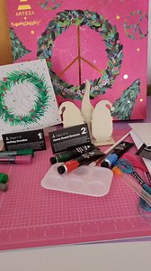 ARTEZA Craft Advent Calendar, 24-Day DIY Art Kit with Supplies & Projects, Curated by Lauren Quigley, Holiday Gift for Adults, Crafters & Artists