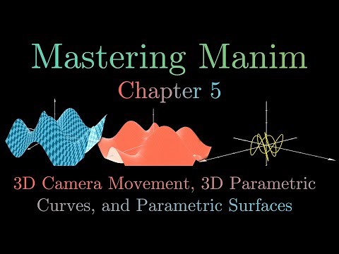 3D Graphing, 3D Camera Movement, 3D Parametric Curves & Surfaces2D | Mastering Manim Chapter 5
