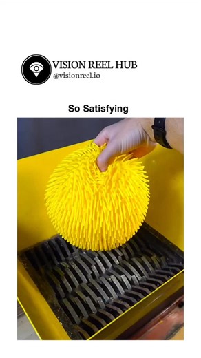 VISION REEL HUB on Instagram: "The post features a short video of various materials fed into an industrial shredder, causing each object to fracture, curl, and collapse into uniform fragments, surprising viewers with the rhythmic, deeply satisfying precision of its destruction. Mechanical engineering explains the effect through synchronized torque distribution and counter-rotating blade geometry, leading to controlled shear deformation similar to material-failure studies that model maximal break