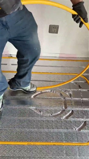 Radiant Floor Heating Pipe Installation Demonstration