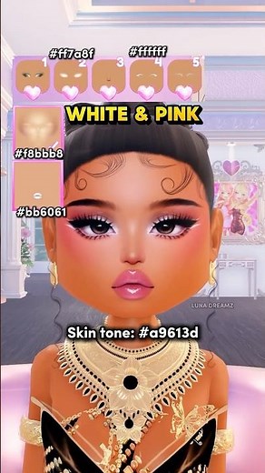 Skin tone and Makeup Hex Codes for DTI ✨#dresstoimpress #dti #roblox #shorts