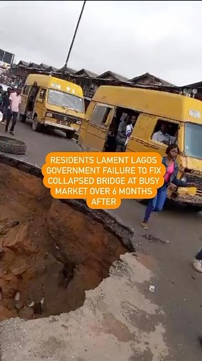 WATCH: Residents Lament Lagos Government Failure To Fix Collapsed Bridge At Busy Market Over 6 Months After #saharareporters | Sahara Reporters