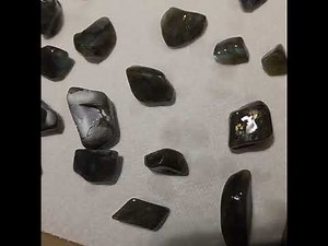 Labradorite Vibratory tumbler check-in. Dry phase 3! 12/13/2025