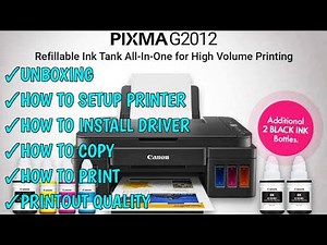 All in one Canon Pixma G2012 Printer Unboxing,Setup,Use,Review,Driver Install,How To Copy,Print,Scan