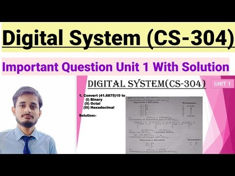 Digital System || RGPV BTech 3rd semester || Important Question || Unit 1 || Digital System Question
