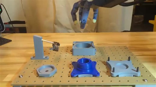 The robot hand shining in the assembly task! 🔩 This demonstration by Kyber Labs showcases an automated system that assembles a spring-loaded pin end stopper inspired by real rocket components originally designed by SpaceX. Robots handle the entire sequence in one process: picking and placing, precise insertion, screwing in standard M6 (and larger) nuts, and manual operation. For humans, this is not surprising, but repeating it 1000 times can quickly become tedious. A general-purpose system like