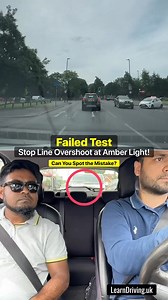 125K views · 245 reactions | Failed Test: Stop Line Overshoot at Amber Light! Can You Spot the Mistake? #DrivingTestFail #TrafficLightBlunder #StopLineOvershoot #DrivingMistake #LearnFromMyFail #DrivingTestTips#screammovie | LearnDriving.uk | Facebook
