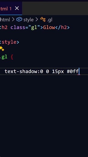 Glow text using css #css3 #coding