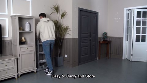 RIKADE 12.5FT Folding Ladder, 7-in-1 Multi Purpose Aluminium Ladder Collapsible Extension Step Ladder Heavy Duty Scaffold Ladder for Home Outdoor Work 330LBS Capacity