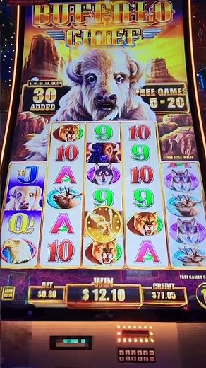 アメリカ カジノ スロットで人気の機種、バッファローでロングボーナスを当てたけど… #shorts