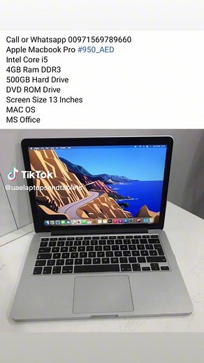 Call or Whatsapp 00971569789660 Apple Macbook Pro #950_AED Intel Core i5 4GB Ram DDR3 500GB Hard Drive DVD ROM Drive Screen Size 13 Inches MAC OS MS Office #dubai #abudhabi #uae #laptop #computer | UAE Laptops And Tablets | Facebook