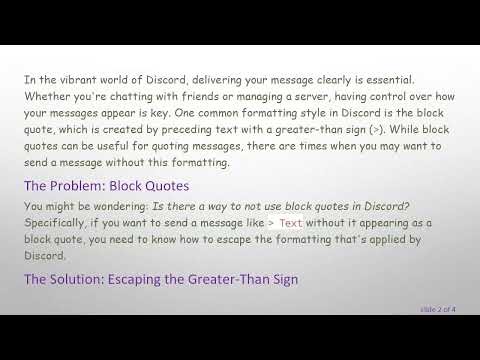 How to Avoid Block Quotes in Discord