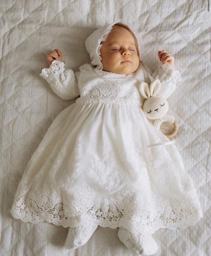 Baptism Dress for Baby Girl, Christening Gown, White Blessing Outfit - Etsy