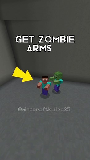 Minecraft Command | Get Zombie Arms in Minecraft!🧟‍♂️ #minecraft #minecraftcommand #minecrafttutorial #minecraftcommands #minecraftbedrock #bedrock #minecraftbuilding