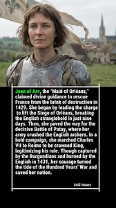 The Maid of Orléans: The Savior of France In the darkest years of the Hundred Years' War, the Kingdom of France was on its knees. The English army, allied with the powerful Burgundians (French rebels), controlled Paris and the entire north. The French heir, Charles VII, was uncrowned and hiding, while the English laid siege to Orléans, the last city standing between them and total conquest. Into this chaos stepped Joan of Arc. Claiming divine guidance from Saint Michael and Saint Catherine, she
