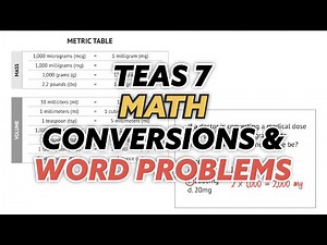 TEAS 7 Math Conversions and Word Problems