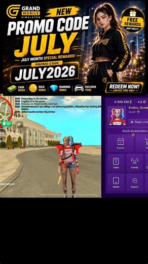😱 New Promo Code Grand Mobile Rp Life Simulator Claim Fast 🔥 #grandmobile #trending #promocode