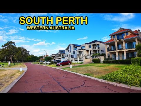 SOUTH PERTH, Western Australia - Perth Suburb Tour (Scooter Tour 4K)